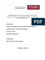 MODERNIZACION DE LA GESTION PUBLICA EN EL PERU DIFICULTADES PLANES