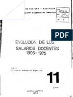 Evolución de Los Salarios Docentes (1906-1975)