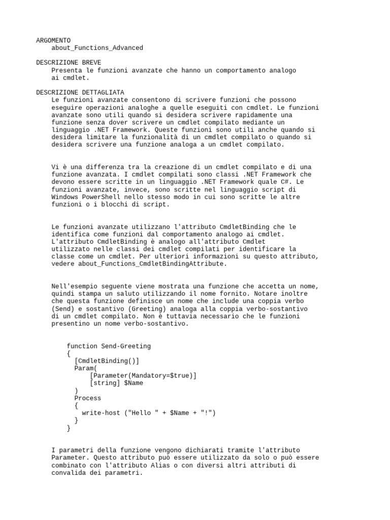 About Functions Advanced - Help | PDF