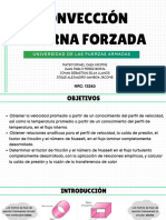 Convección Interna Forzada: Universidad de Las Fuerzas Armadas