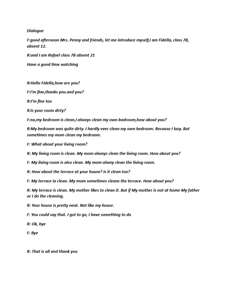Cleaning Habits of Class 7B Students | PDF