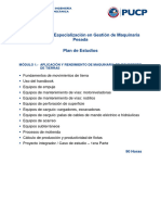 Plan de Estudios Gestion de Maquinaria 2021