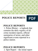 Types of Police Reports