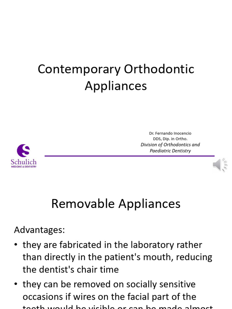 Contemporary Orthodontic Appliances Overview | PDF | Orthodontics ...