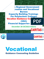 Capacity Building Trainings for Polytechnic Colleges Vocational Counseling