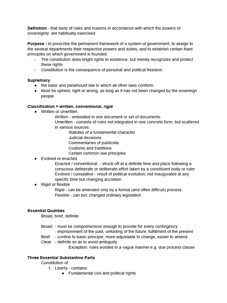 Iv A1 1 The Constitution Pdf Constitution Common Law