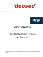 OET-213H-BTS1 Face Recognition Terminal User Manual - V1.01-En