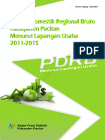 Produk Domestik Regional Bruto Kabupaten Pacitan Menurut Lapangan Usaha Tahun 2011 - 2015