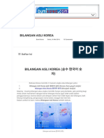 BILANGAN ASLI KOREA - BumiKorea Belajar Bahasa Korea Untuk Pemu