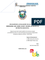 Aplicación de La Evaluación en Las Cuatro Dimensiones- Ser, Saber, Hacer y Decidir, Un Desafío en Mi Práctica Educativa (1)