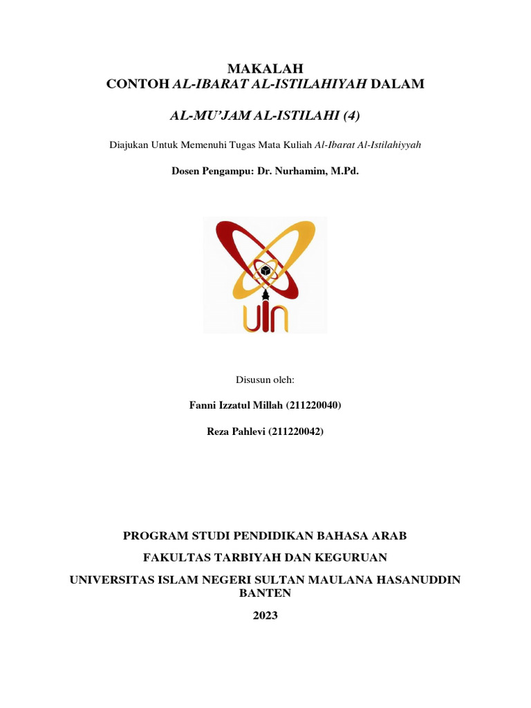 Contoh Al-Ibarat dalam Al-Mu’jam | PDF