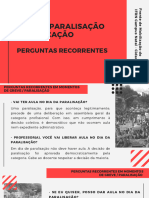 Perguntas Recorrentes Paralisação - Greve