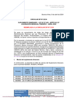 Circular Dp-022-2024 Suplemento Dinerario - Ley #27.426 - Artículo 5º Liquidación Mensual Febrero - Abril 2024