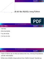 Bai 08 - Truy xuất dữ liệu MySQL trong Python