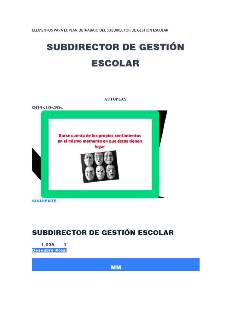 Plan de Trabajo del Subdirector Escolar | PDF | Bibliotecas | Escuelas