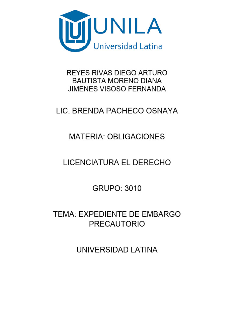 Embargo Precautorio | PDF | Demanda judicial | Justicia