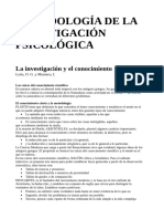 Resumen La Investigación y El Conocimiento - León O. y Montero I.