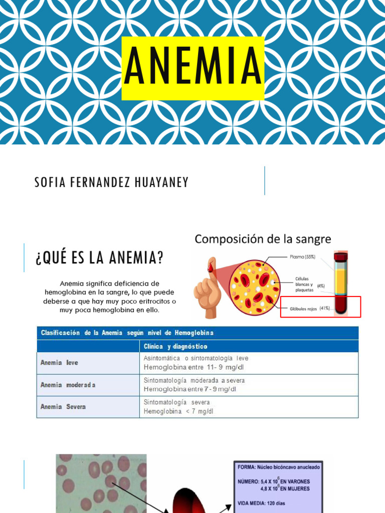 Tipos y Clasificación de Anemia | PDF | Glóbulo rojo | Anemia
