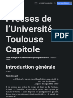Essai Et Enjeux D'une Définition Juridique Du Travail - Introduction Générale - Presses de L'université Toulouse Capitole - 1712941611735