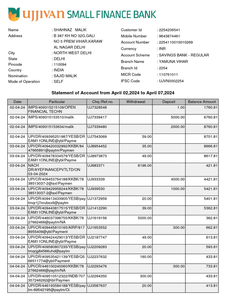 E Passbook | PDF | Banks | Payments