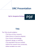 For Quality DRC Presentation