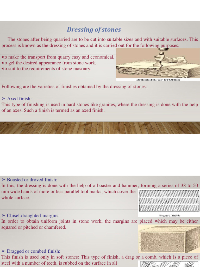 Dressing of Stones PDF Rock (Geology) Masonry