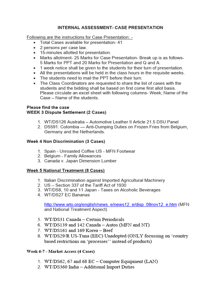 list-of-cases-pdf-dumping-pricing-policy-trade