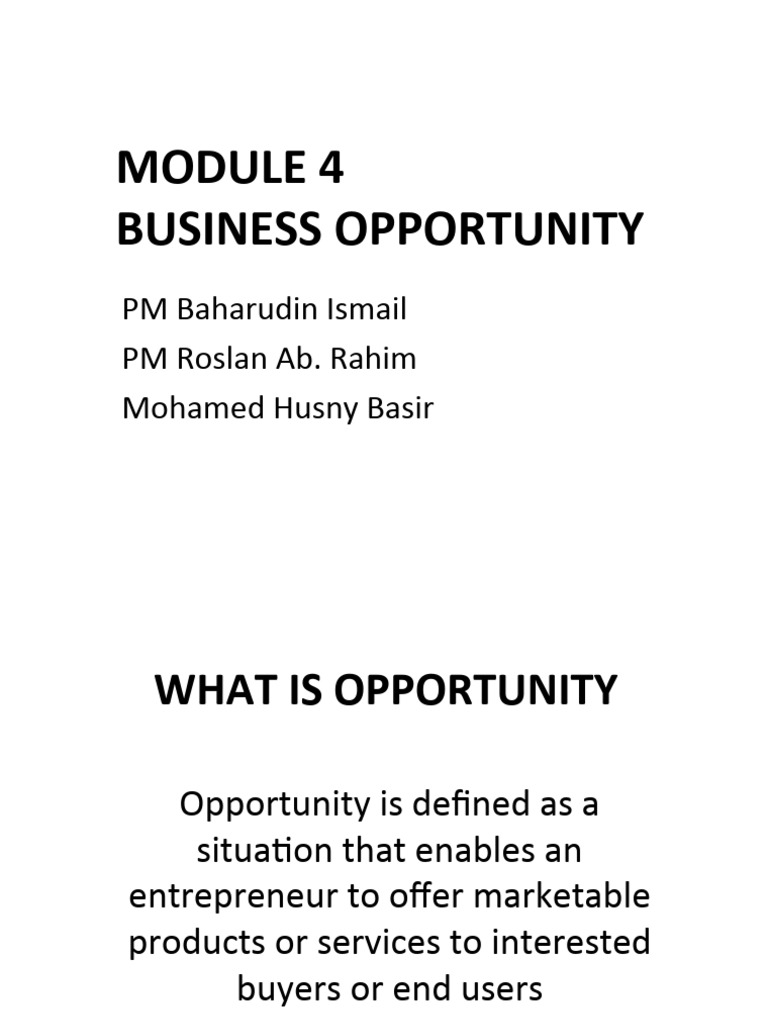 Identifying Business Opportunities | PDF | Entrepreneurship | Online ...