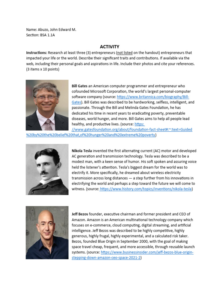 3 Entrepreneurs Pdf Computing Engineering