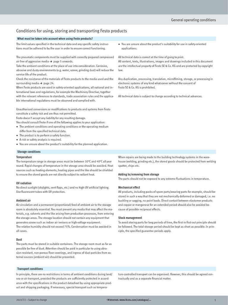 General Operating Conditions - en | PDF | Gases | Filtration