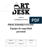 ARTdesk Proceso de Equipo de Seguridad Personal