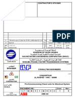 11-Qd51-Q-652 - 0 Pre-Commissioning Check List For Electrical System