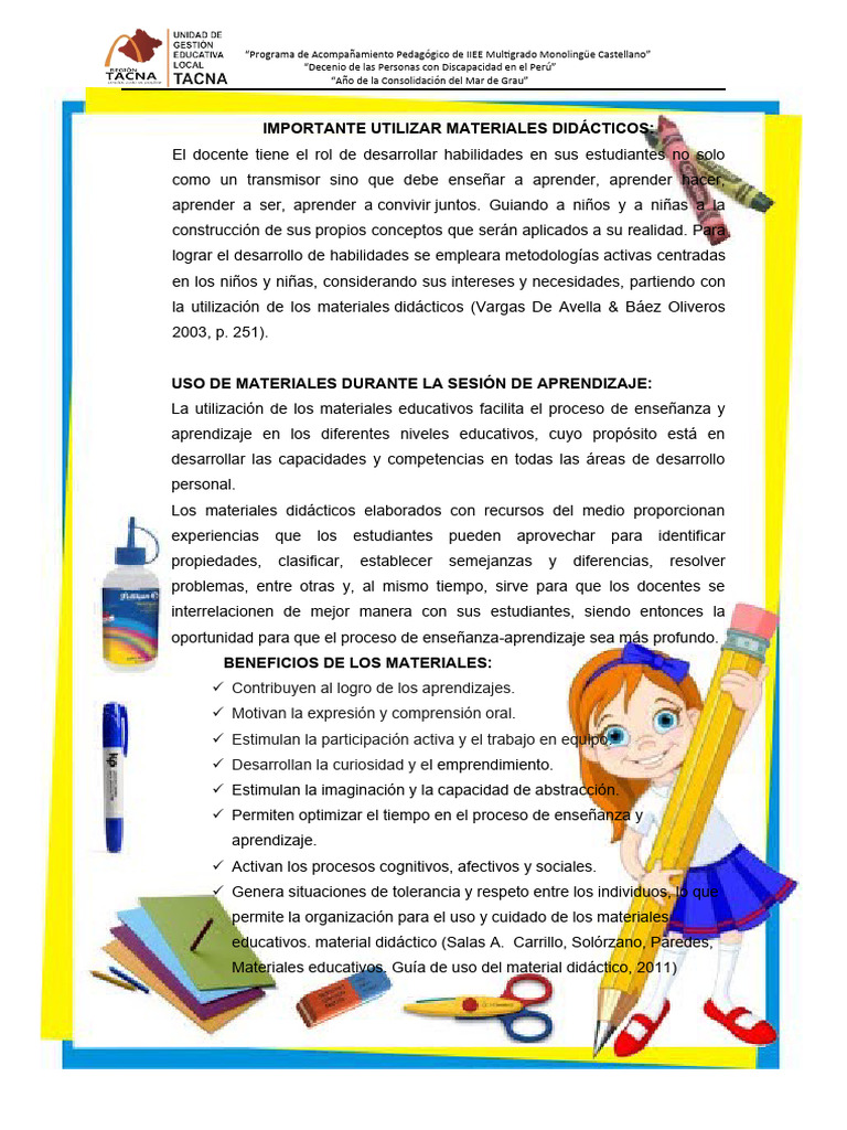 Importante Utilizar Materiales Didácticos | Descargar gratis PDF ...