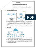 Assignment Que.1) Assignment On Recent Trends in Cloud Computing and Related Technologies. Answer