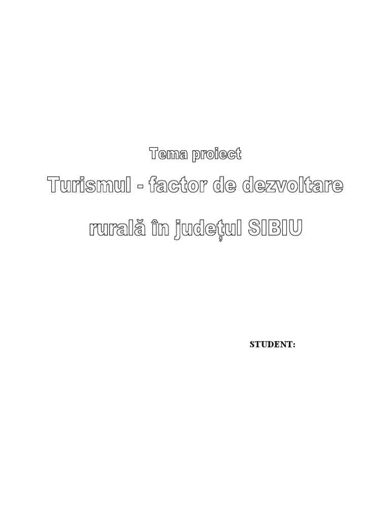 Proiect Turism | PDF