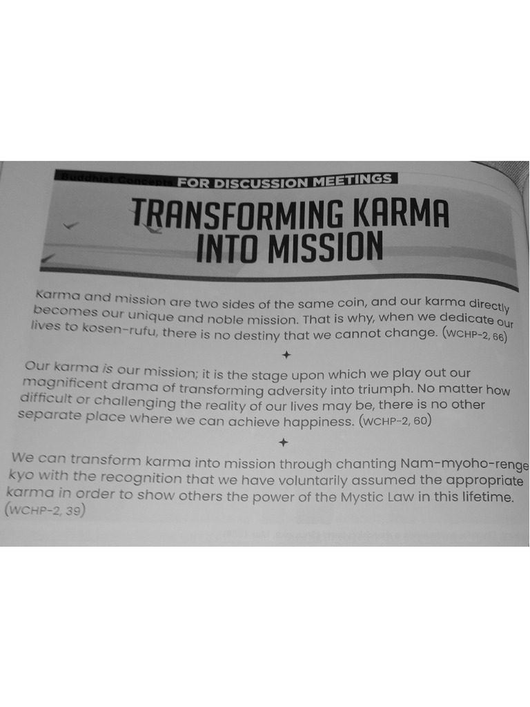 Transforming Karma Into Mission - 1 | PDF