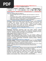 Syllabus-OBJECT ORIENTED PROGRAMMING THROUGH JAVA