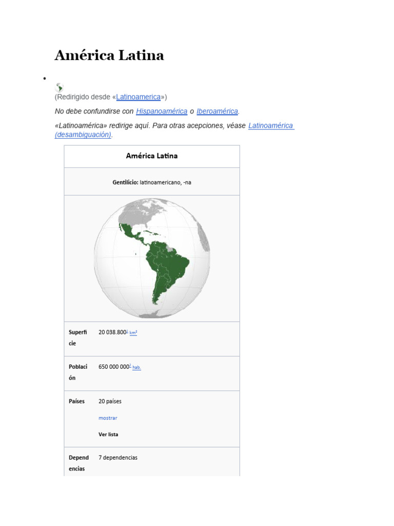 América Latina: Cultura y Geografía | PDF | America latina | Américas