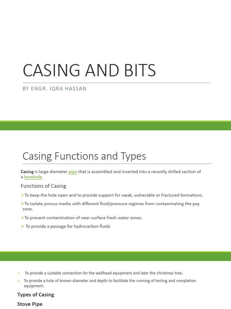 Week 6 Casings | PDF | Casing (Borehole) | Oil Well