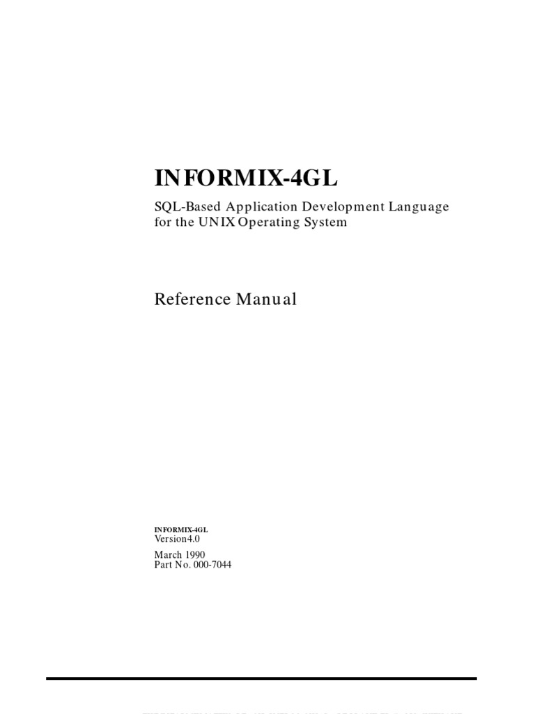 Manual Informix | PDF | Sql | Databases