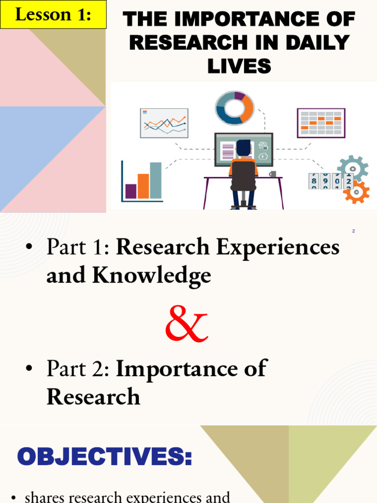Lesson 1 Importance Of Research Pdf Science Cognition