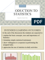 INTRODUCTION TO STATISTICS