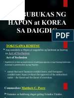 4th AP7 Pagbubukas NG Hapon Sa Daigdig