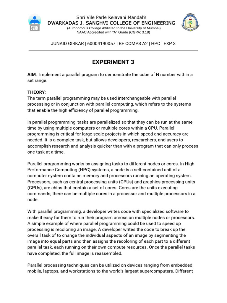 Parallel Programming with MPI | PDF | Parallel Computing | Central ...