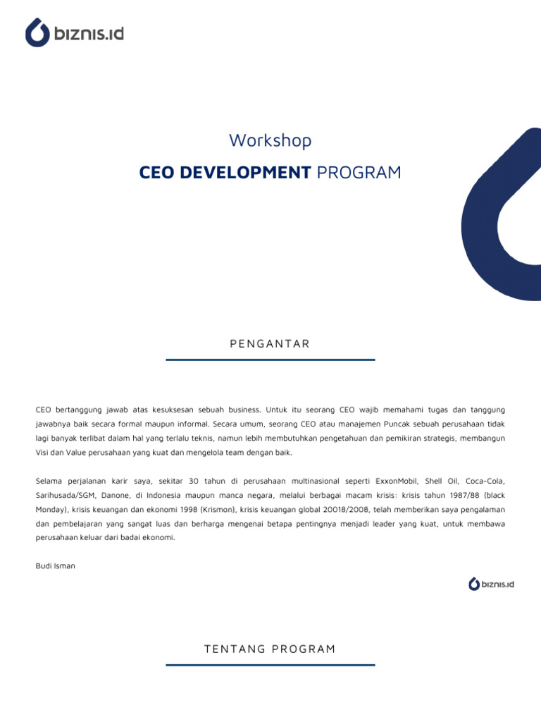 CEO Development Program - Proposal 19 Feb 2024-1 | PDF