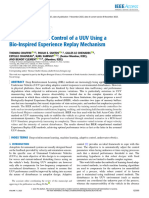 Learning Adaptive Control of A UUV Using A Bio-Inspired Experience Replay Mechanism