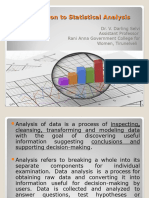 Introduction To Statistical Analysis