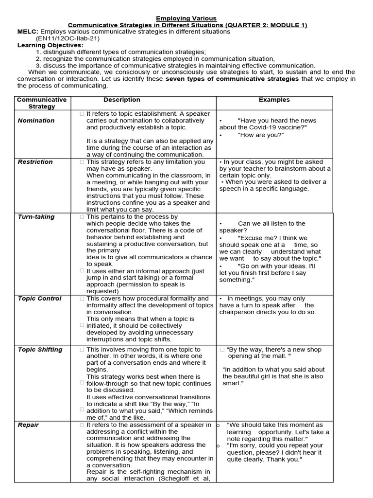 Mastering Topic Control in Communication | PDF | Communication ...