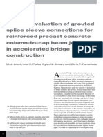 Seismic Evaluation Grouted Splice Sleeve Connections Reinforced Precast Column To Cap Beam Joints in Accelerated Bridge Construction