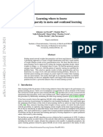 Learning Where To Learn - Gradient Sparsity in Meta and Continual Learning